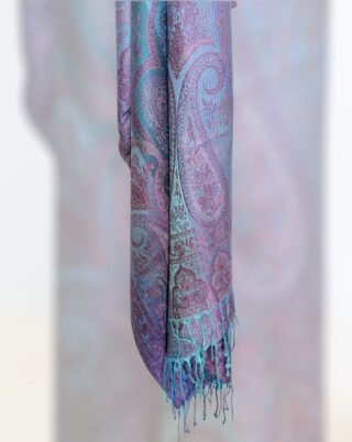 Silk Ethnic Scarf : Violet