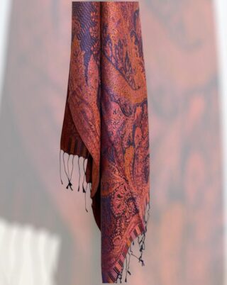 Silk Ethnic Scarf : Dark Blue