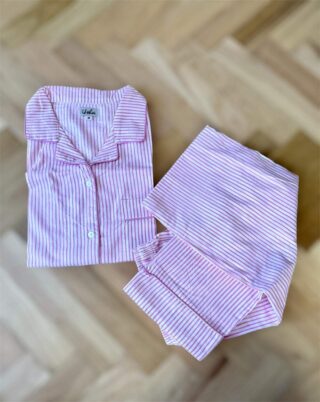 Long Pants Pyjamas : Pink Stripes Size Medium
