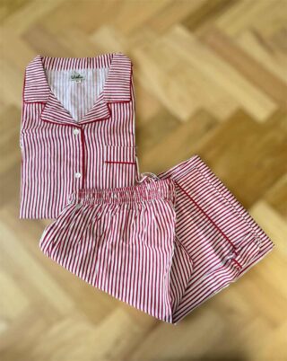 Long Pants Pyjamas : Red Stripes Size XLarge