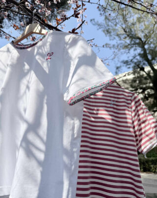 T-Shirt Fiore : White and Red Flowers