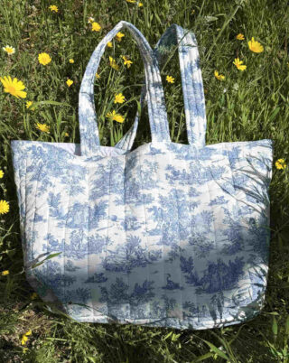 XXL Quilted Bag : Light blue