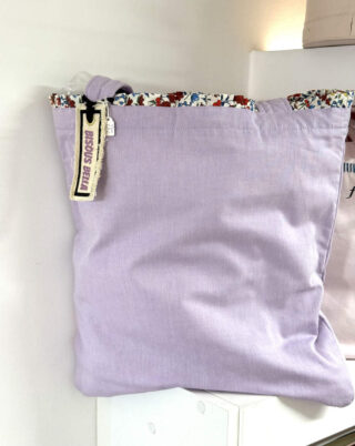 Cotton Tote Bag Volant: Lilac