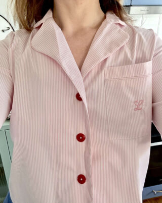 Cotton Pyjamas Set Small Size: Pink Stripes