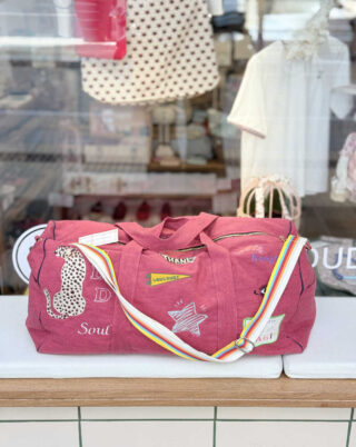 Embroidered Weekend Bag : Red